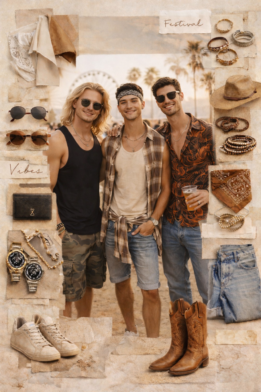 Coachella Night – Men's Style Mood Board